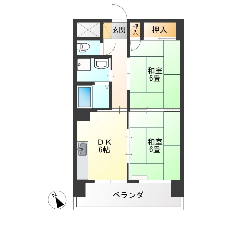 クラシティ御幸 503号室 間取り