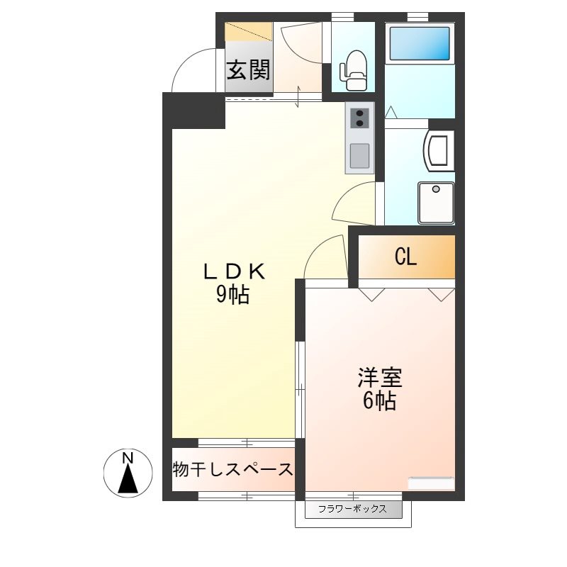 ハイツS.E　B棟 203号室 間取り
