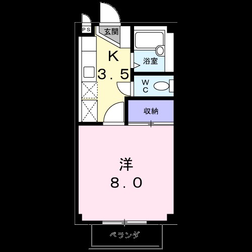 ラスターポイントＰａｒｔⅡ 101号室 間取り