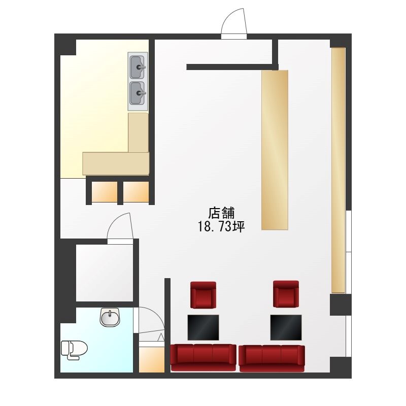 マホロバビルＤ館 1Ｆ号室 間取り