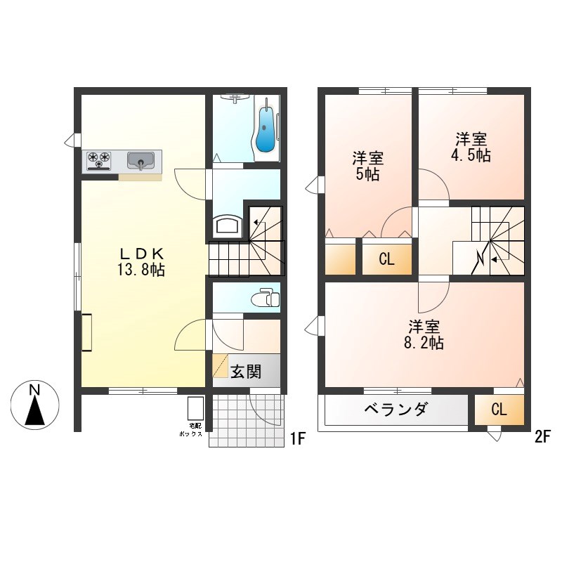 ピースパイン A-1号室 間取り