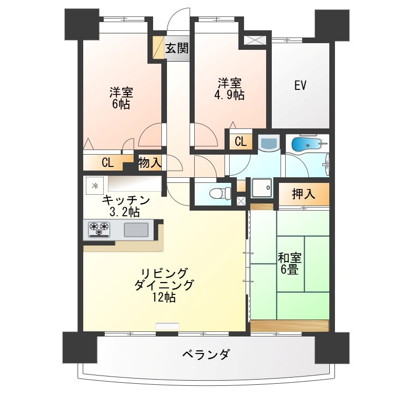 ナイスアーバン元今泉 1302号室 間取り