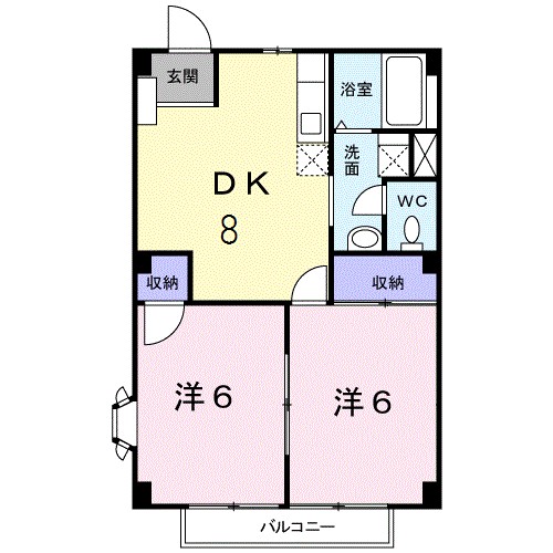 カーム植上Ⅰ 105号室 間取り