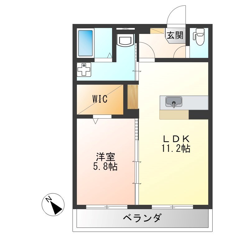 Glanz A 301号室 間取り