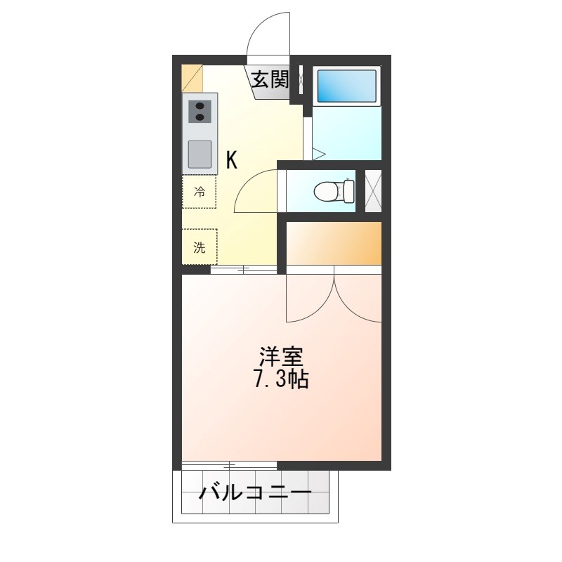 ローズハイツ 201号室 間取り