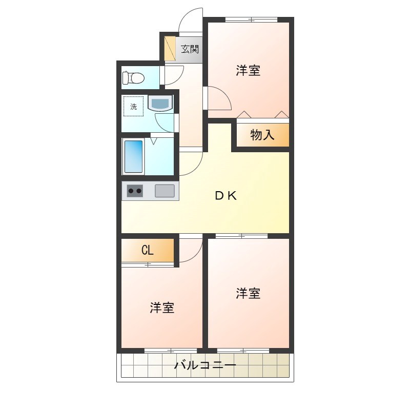 南晒屋コーポ 506号室 間取り