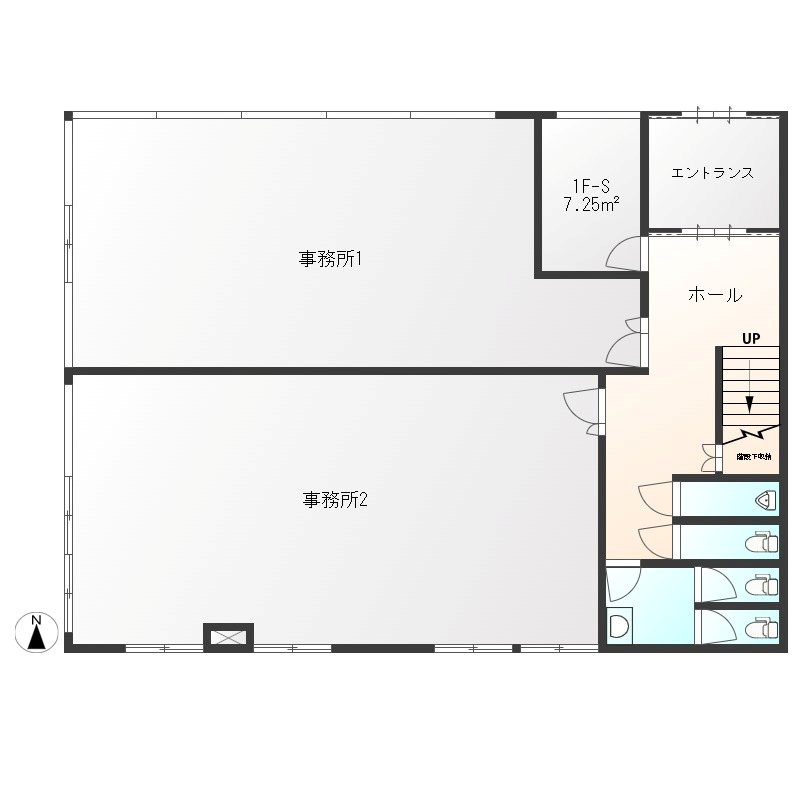 AKBD 1F-S号室 間取り