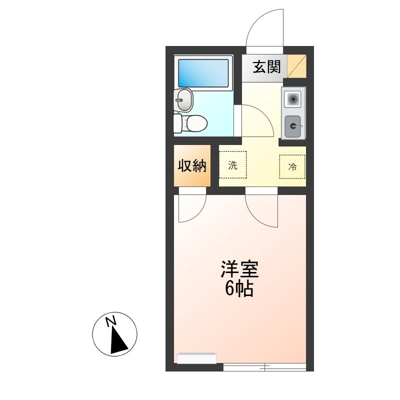 ハイツサン 203号室 間取り