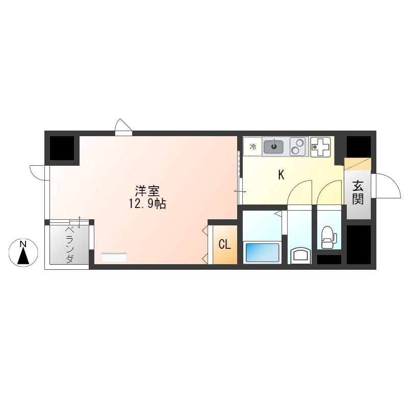 ビッグ・ビー宇都宮 1001号室 間取り