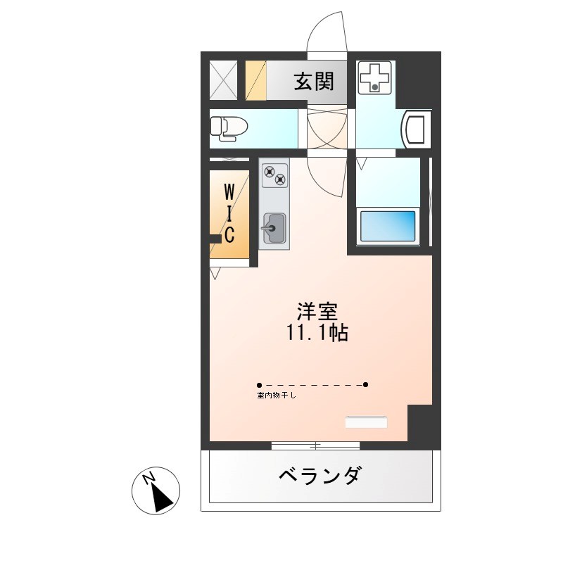 ラミューズ宇都宮ウエスト 607号室 間取り