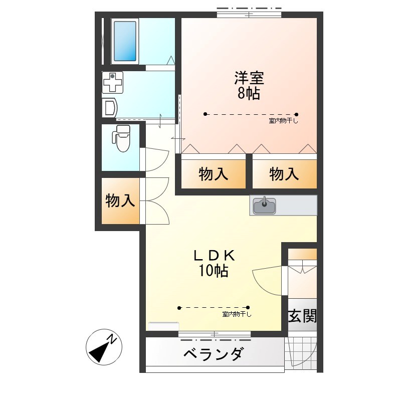 メルパルクハイツ 105号室 間取り