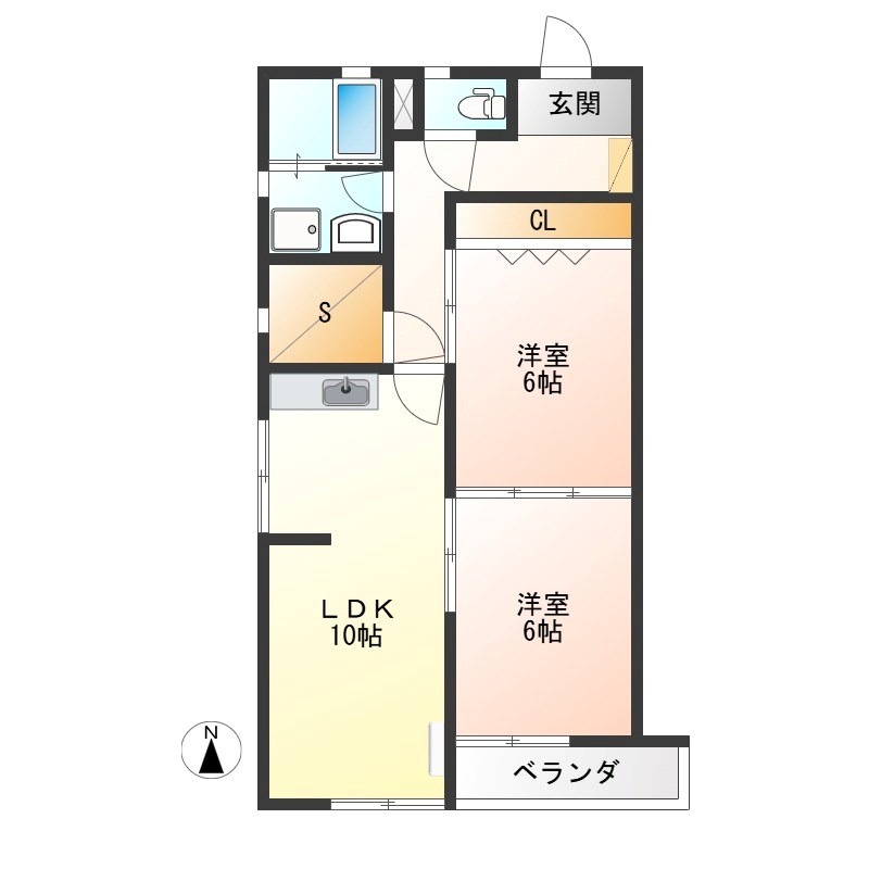 あさひレジデンス弐番館WEST 間取り