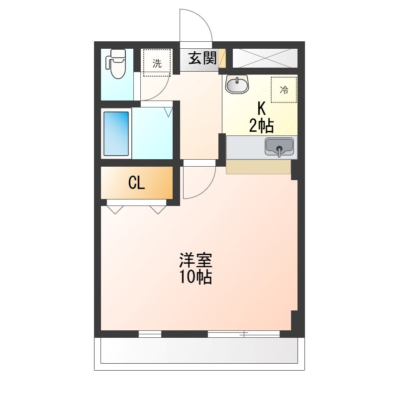 グロスU21 302号室 間取り