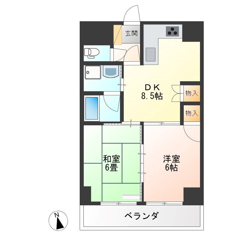 東口ハイツ 302号室 間取り