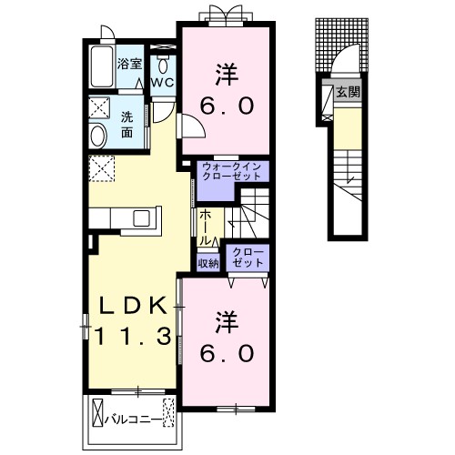 アンジュ・ブローテＡ 205号室 間取り