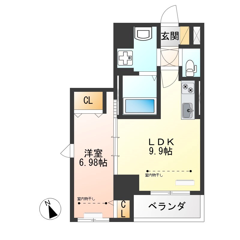 ラミューズ宇都宮ウエスト 608号室 間取り
