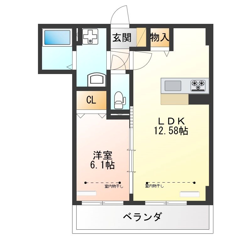ラミューズ宇都宮ウエスト 403号室 間取り
