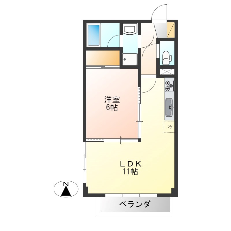 コーポラシオン 203号室 間取り