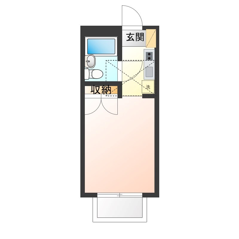 ロイヤルコーポ愛宕 206号室 間取り