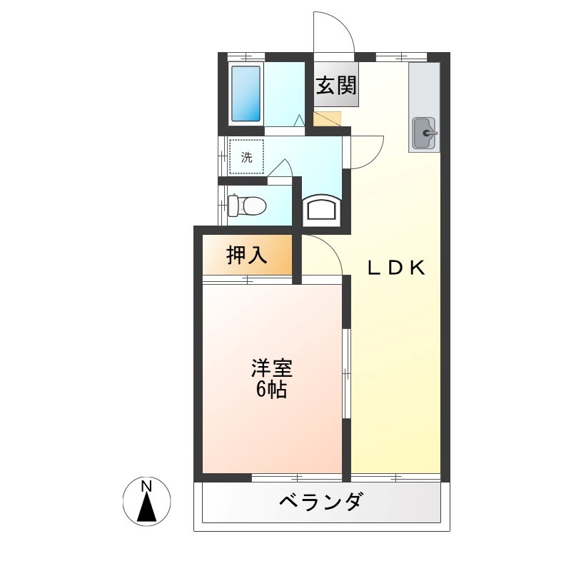 コーポ潤 101号室 間取り