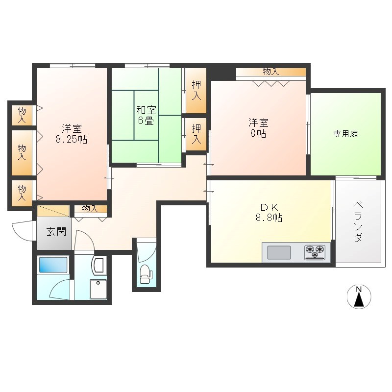 ART NEST 101号室 間取り