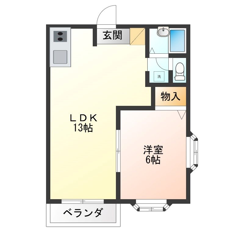 ファミール若木 201号室 間取り