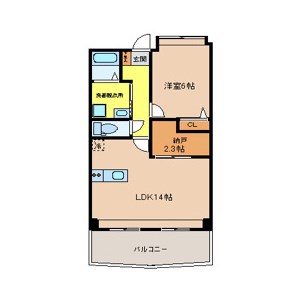 秋桜館・西原 605号室 間取り