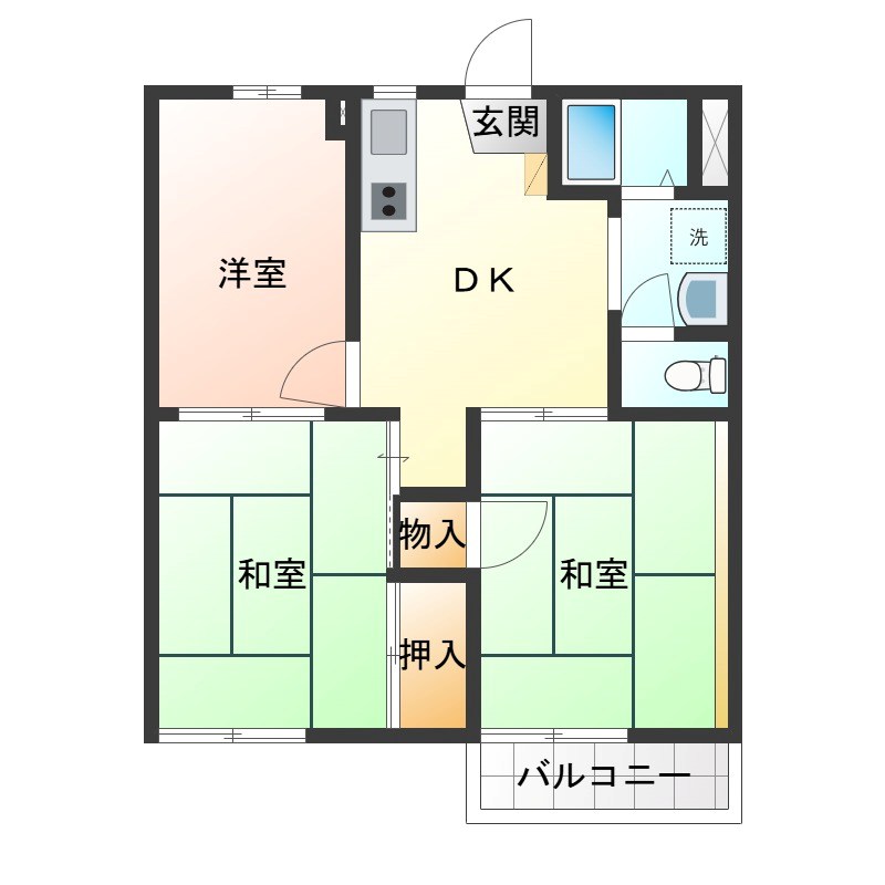 ローズハイツ 106号室 間取り
