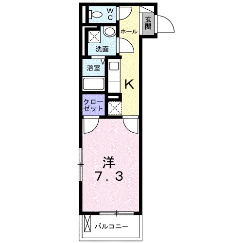 ブラン・フレール 205号室 間取り