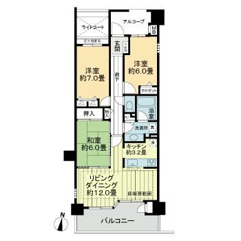 ナイスパークステイツ桜 8F号室 間取り