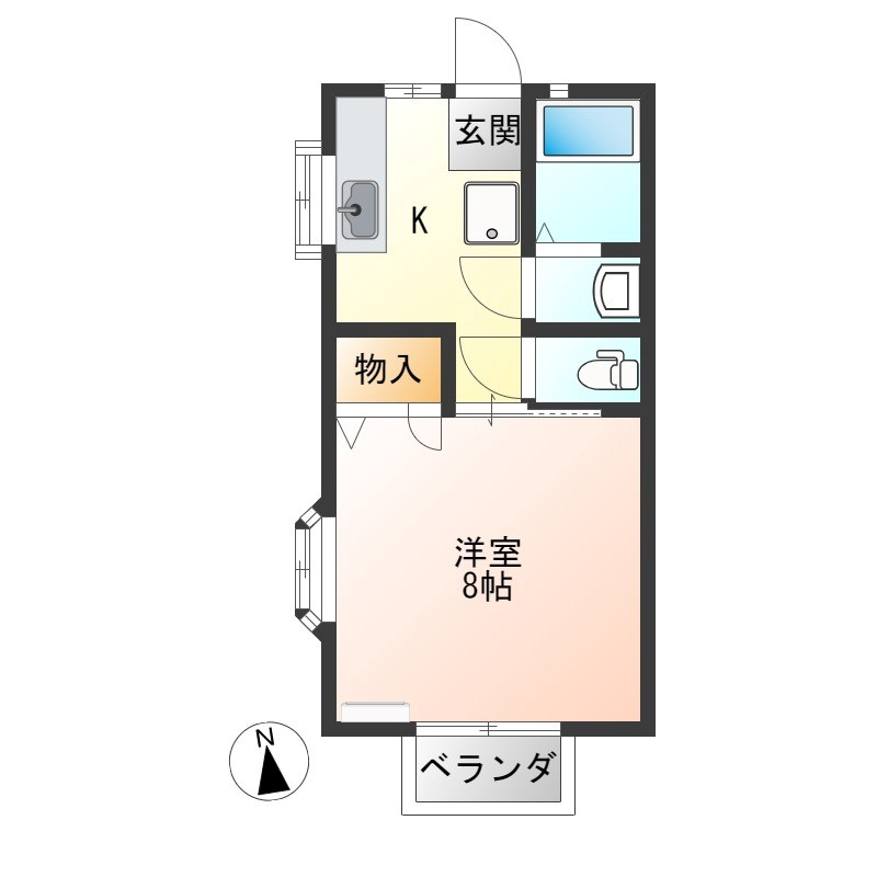ハイツM1 103号室 間取り