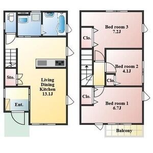 THE　HOUSE　TSURUTA 間取り