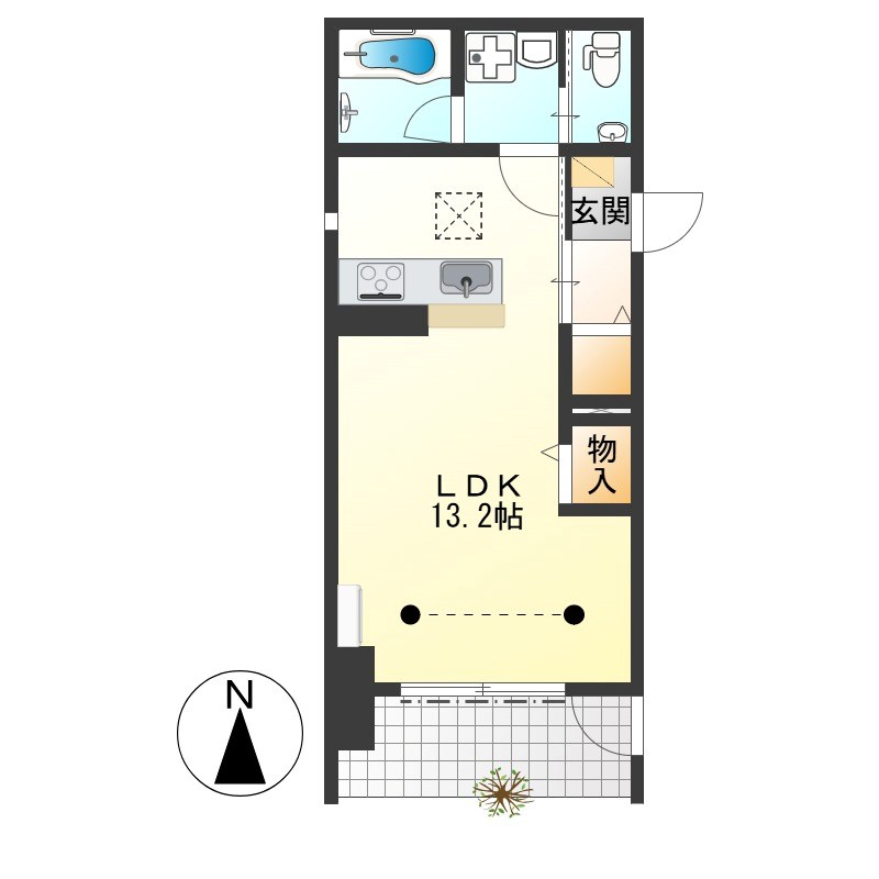 M・レジデンス一番町 101号室 間取り