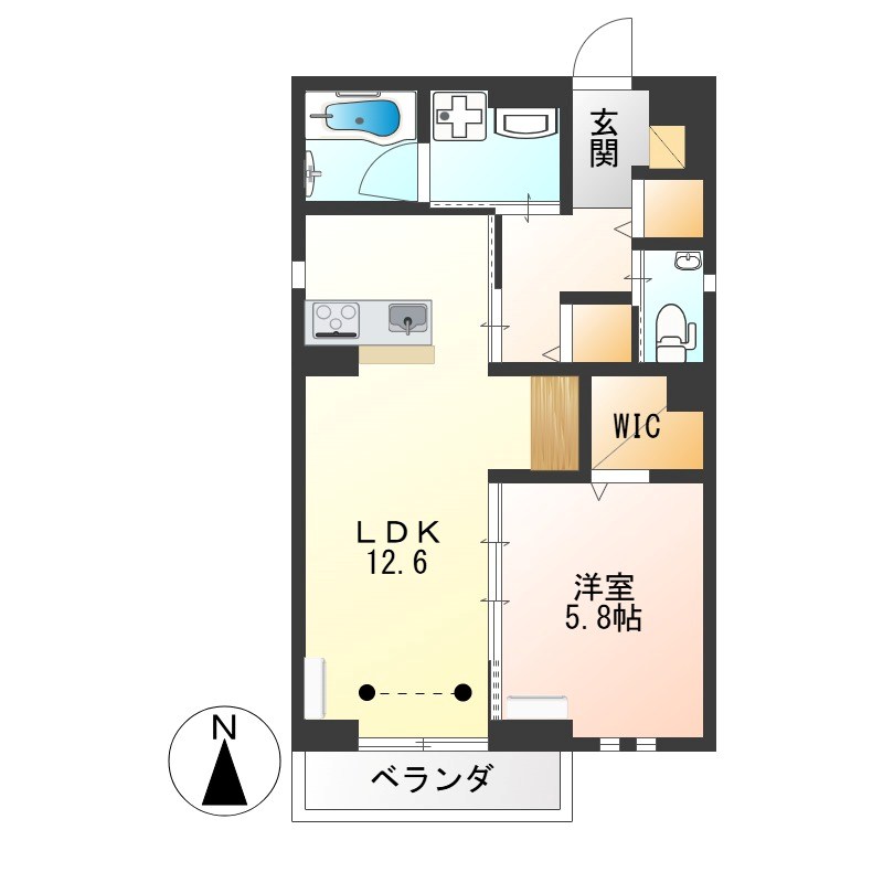 M・レジデンス一番町 201号室 間取り