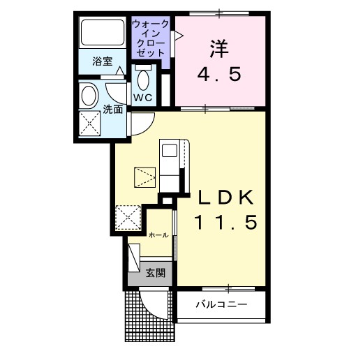 シャトーハイツＪ 102号室 間取り