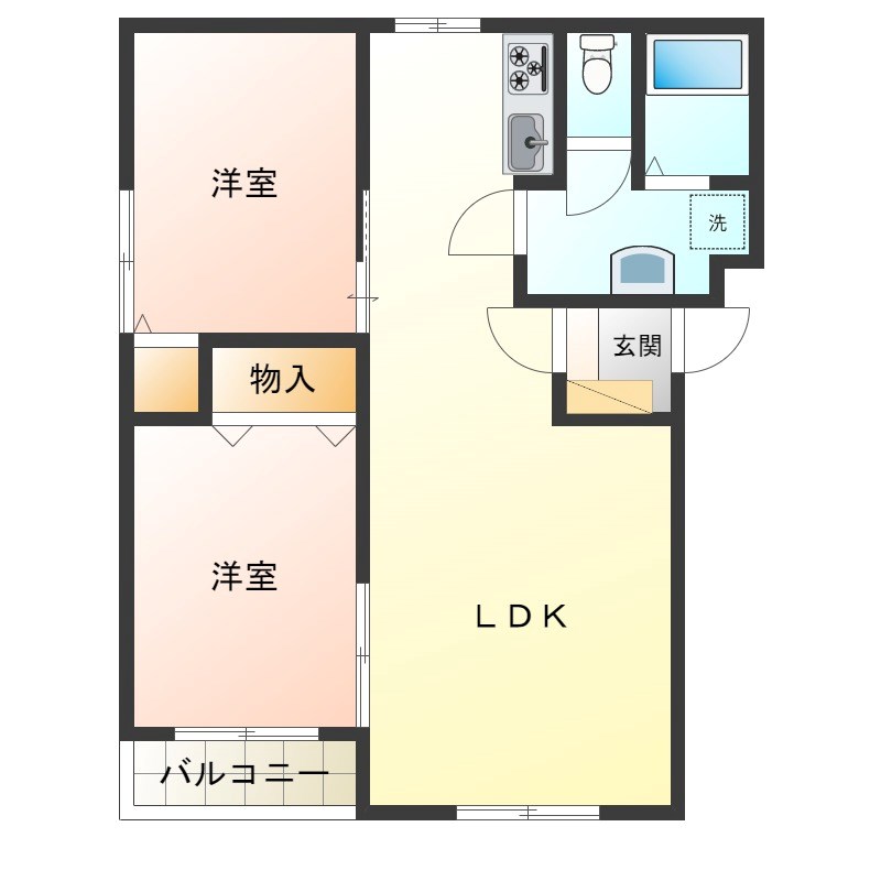 ヒーローマンション城南A棟 間取り図