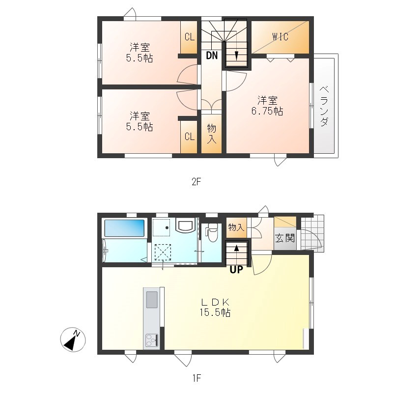 Villa　MIYUKI　E棟 間取り