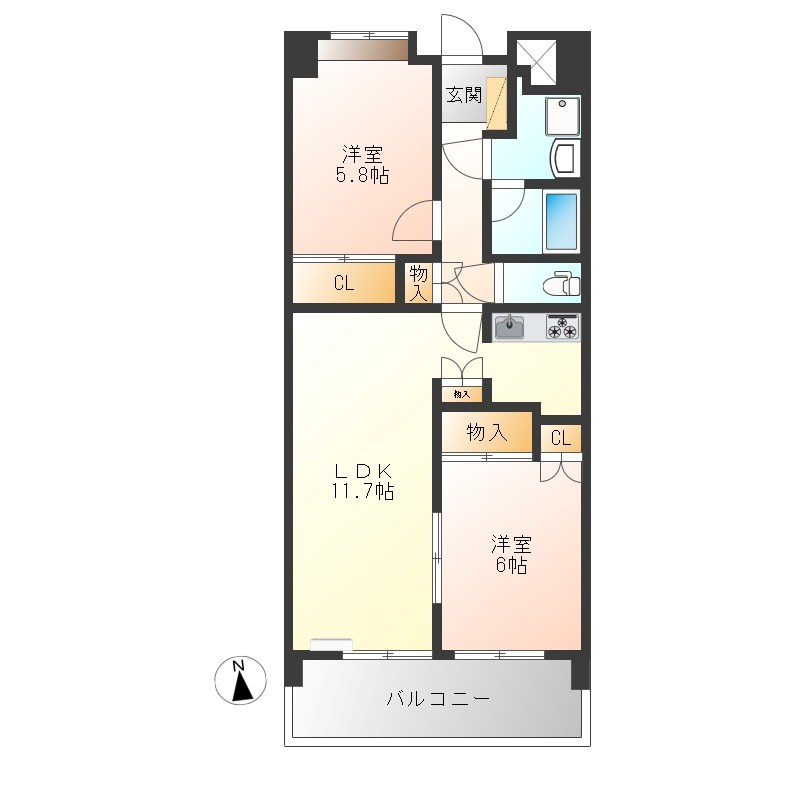 ザ・ミレニアムタワー 1203号室 間取り