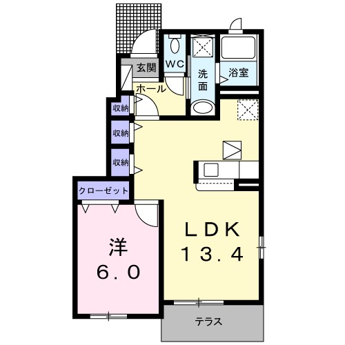 スカイツリーⅠ　Ａ 101号室 間取り