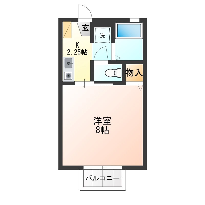 シャトーグランドハイム A 203号室 間取り
