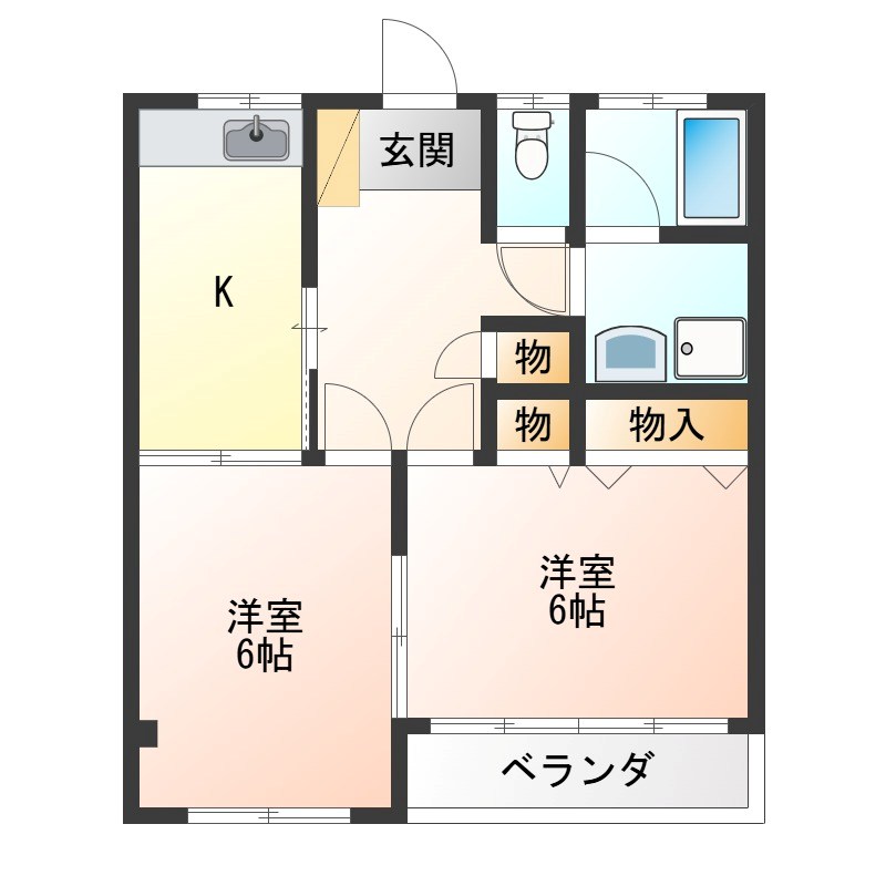 篠原マンション 202号室 間取り