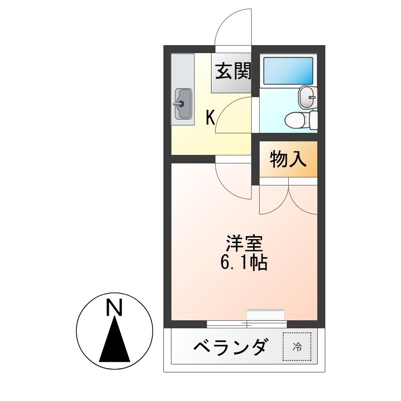 メゾン峰 203号室 間取り