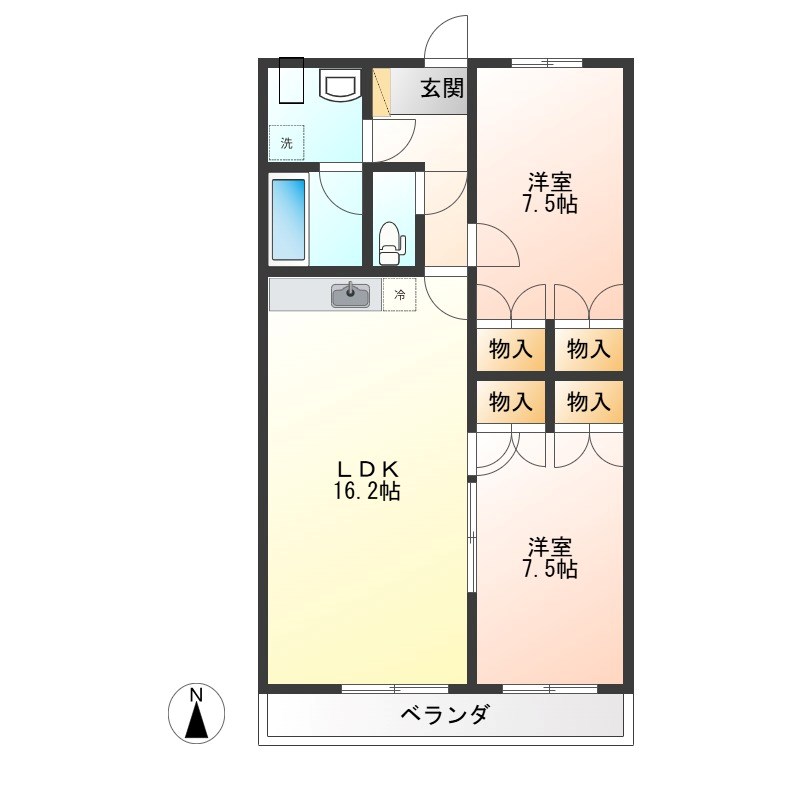 アルディエール 302号室 間取り