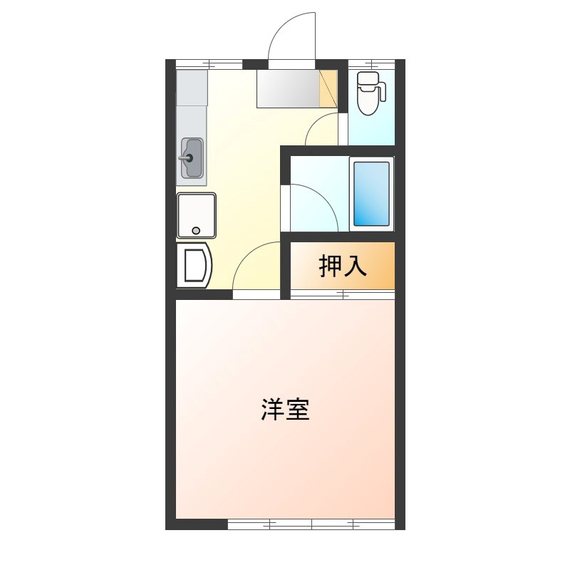 ヴェルメゾン富士見 101号室 間取り