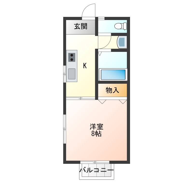 ライズ下古山 102号室 間取り