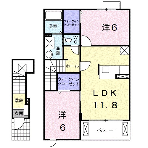 タウンコート 202号室 間取り