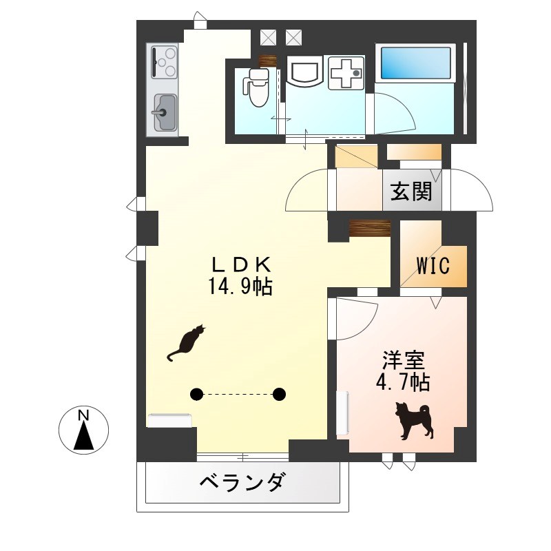 グランシェイド二番町 101号室 間取り