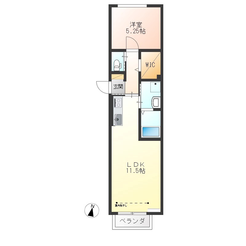 Duponte'～デュポン 102号室 間取り
