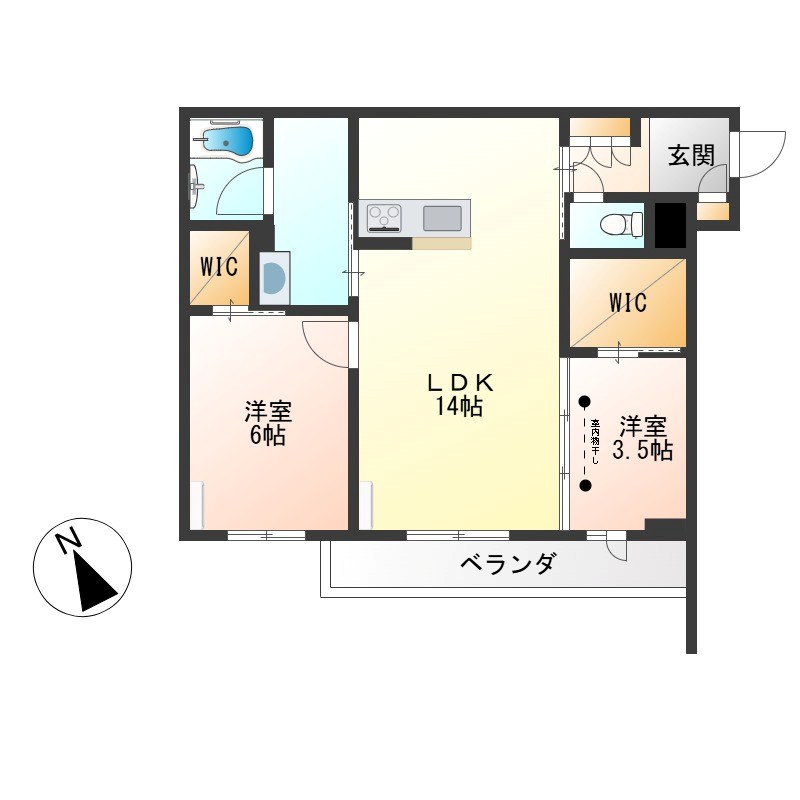 ベトン　アジュール　ひらまつ 106号室 間取り