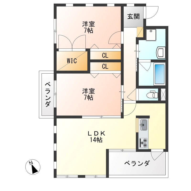 ベルフォート 510号室 間取り